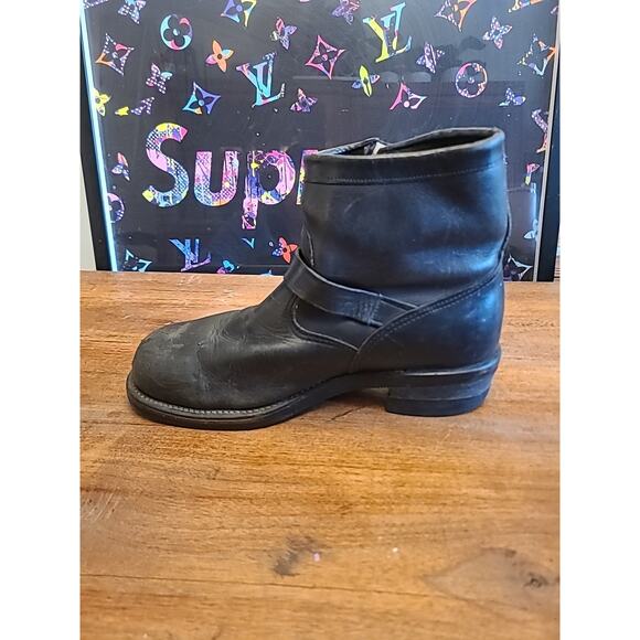 Vintage CHIPPEWA Steel-Toe Engineer Boots with Vibram Soles, Size 8D - Picture 13 of 16